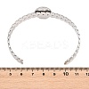 304 Stainless Steel Leaf Cuff Bangle Making STAS-F366-10A-P-2