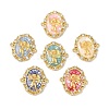 Epoxy Resin & Shell Connector Charms KK-K380-10B-G-1