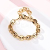 304 Stainless Steel Oval Link Chain Bracelets for Women BJEW-Z128-01G-02-2