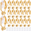 SOFPLATE 36Pcs Brass Clip-on Earring Converters Findings KK-SP0001-10G-1