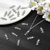 SHEGRACE Brass Micro Pave Cubic Zirconia Fishbone Charms XGR0163P-109P-5
