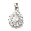 Rack Plating Brass Micro Pave Cubic Zirconia Pendant KK-H485-39P-2