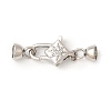 Brass Micro Pave Clear Cubic Zirconia Lobster Claw Clasps KK-U059-53P-1