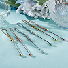 6Pcs 3 Colors Iron Bar Beadable Pendant Wine Glass Charms HJEW-LP00042-1