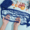 Cotton Fishing Net Decorative with Natural Shell & Jute Cord Pendant HJEW-WH0069-39-3