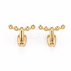 Brass Rhinestone Settings Clip-on Earring Findings KK-S356-432-NF-1