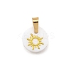 15Pcs 15 Styles Natural Freshwater Shell Geometric Charms PALLOY-JF03514-2