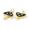 Rack Plating Brass Pave Clear Cubic Zirconia Pendants KK-C008-16G-4