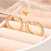 Rack Plating Brass Micro Pave Cubic Zirconia Hoop Earrings EJEW-H143-15G-01-1