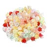 300Pcs 6-Petal Imitation Jelly Acrylic Bead Caps JACR-CJ0001-02-3