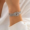 Iron Snake Chain Bracelets for Women BJEW-G744-01P-1-1