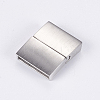 Tarnish Resistant 304 Stainless Steel Magnetic Clasps with Glue-in Ends LS-STAS-G163-60P-1