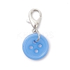 Acrylic Sewing Buttons Pendant Decorations HJEW-JM04109-02-4