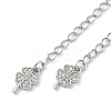 Brass Micro Pave Cubic Zirconia Ends with Chains KK-U043-04P-2