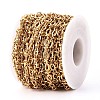304 Stainless Steel Textured Oval Link Chains CHS-N005-06A-G-2
