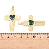 Brass Glass Pendants KK-P353-12G-05-3