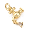 Brass Micro Pave Cubic Zirconia Pendants KK-G544-34G-2