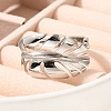 Rack Plating Brass Cuff Finger Rings for Women RJEW-C115-02P-2
