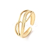 304 Stainless Steel Open Cuff Rings for Women RJEW-K309-19G-4