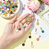 60Pcs 12 Colors Smiling Face Alloy Enamel Pendant Decoration HJEW-YW00046-5