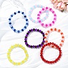 600Pcs 24 Colors Baking Paint Imitation Jade Glass Bead Strands DGLA-YW0001-29-4