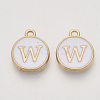 Golden Plated Alloy Charms X-ENAM-S118-01W-1