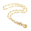 Heart Lock Pendant Necklaces NJEW-JN02971-1