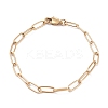 PVD Vacuum Plating 304 Stainless Steel Paperclip Chain Bracelets X-BJEW-I295-15G-7