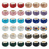 36Pcs 12 Colors Alloy Clay Pave Rhinestone European Beads ALRI-TA0001-30-1