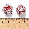 Christmas Theme Polymer Clay Rhinestone Beads with Resin X-RESI-Z045-01C-3