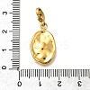Oval 304 Stainless Steel Rhinestone Pendant Decoration STAS-R159-49G-05-3