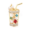 Alloy Rhinestone Brooches JEWB-P023-07G-1
