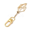 2Pcs 2 Colors Brass Bar Link Chains Pouch Stone Pendant Decorations HJEW-JM02036-4