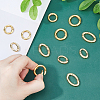 12Pcs 4 Styles Rack Plating Brass Spring Gate Rings KK-HS0001-66-3
