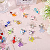 60Pcs 12 Style Glass Pendant PALLOY-CA00001-4