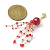 Octopus Glass Beaded Pendant Decorations HJEW-MZ00030-5