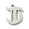 Non-Tarnish 201 Stainless Steel Pendants STAS-B055-01P-T-1