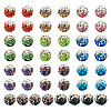 40Pcs 10 Colors Round Handmade Pave Disco Ball Beads RB-TA0001-13-1
