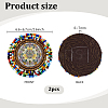 2Pcs Non Woven Fabric Embroidery Needle Felt and Seed Beads Cloth Appliques PATC-PH0001-40A-3