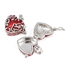 Heart Brass Enamel Prayer Box Pendants KK-24X21-7