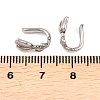 Rose Flower 316 Stainless Steel Clip on Nose Rings AJEW-C044-12AS-5