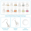 DIY Blank Dome Stainless Steel Dangle Earrings Making Kits DIY-AN0001-09P-3