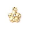 Brass Micro Pave Cubic Zirconia Charms KK-D371-04A-G-1