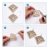 48Pcs 12 Style Undyed Natural Wooden Big Pendants WOOD-MP0001-01-4