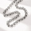 8MM 304 Stainless Steel Textured Double Rolo Chain Necklaces for Women NJEW-G194-05P-01-2