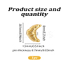 1Pc Alloy Croissant Brooch Pin JEWB-LP0005-14G-2