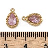 Ion Plating(IP) 304 Stainless Steel Micro Pave Cubic Zirconia Charms STAS-K256-20G-06-3