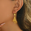 Geometric Brass Hoop Dangle Earrings for Women DB7913-5