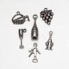 Mixed Tibetan Style Alloy Pendants TIBEP-X0184-04AS-RS-1
