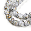 Baking Paint Glass Beads Strands DGLA-N003-8mm-B01-4